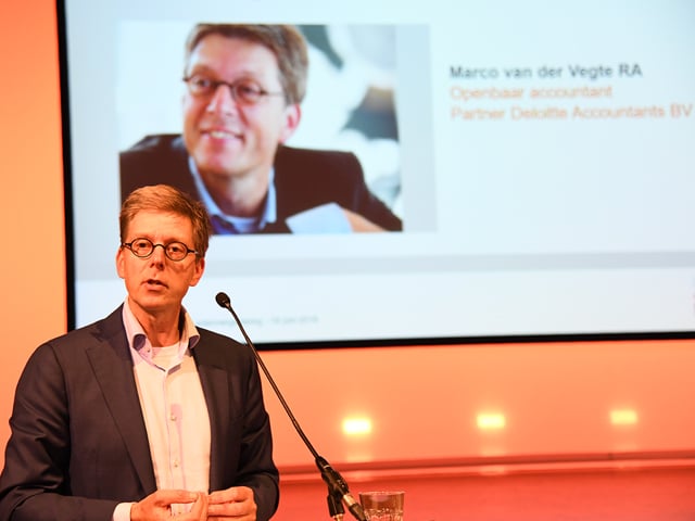 Marco van der Vegte op het podium