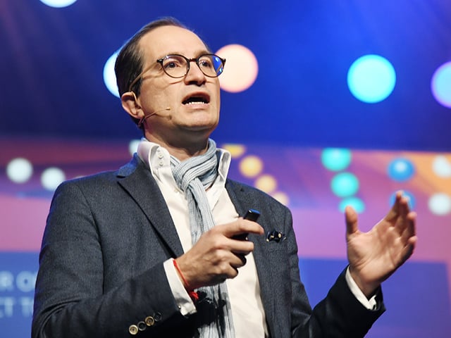 Peter Hinssen op het podium