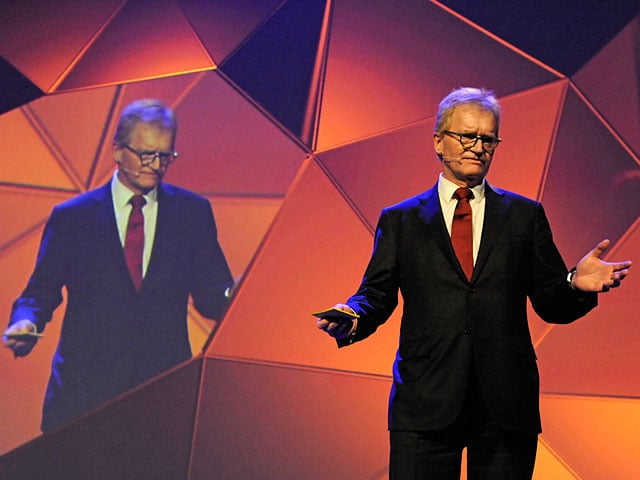 Hans de Boer op het podium