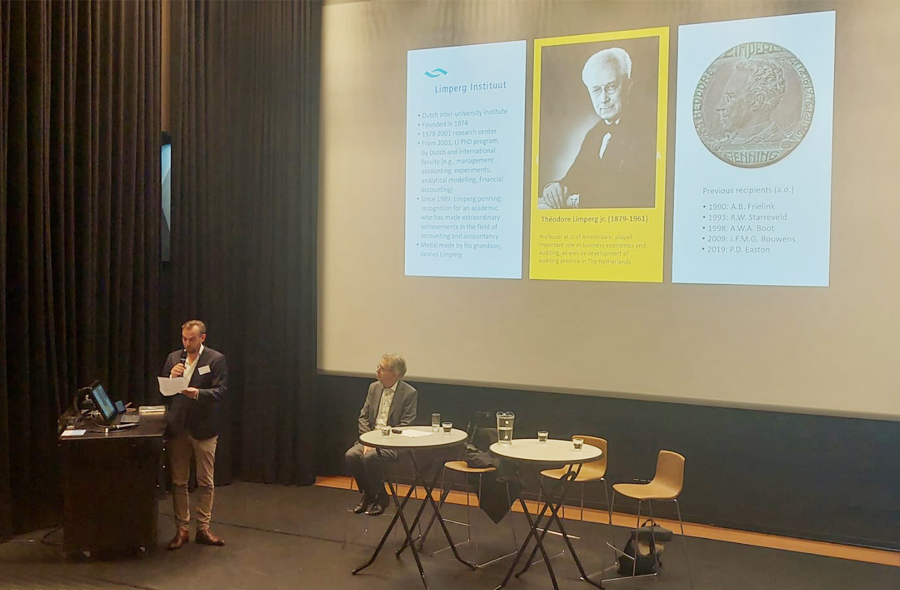 Uitreiking Limperg Penning aan Tom Groot